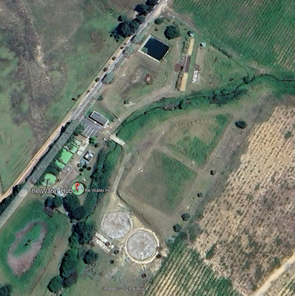 Figure 6. Google Earth Image of the Water Hub with the Steibul River running through it. 