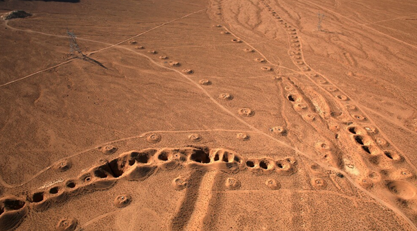 The Persian Qanat: aerial view, Jupar