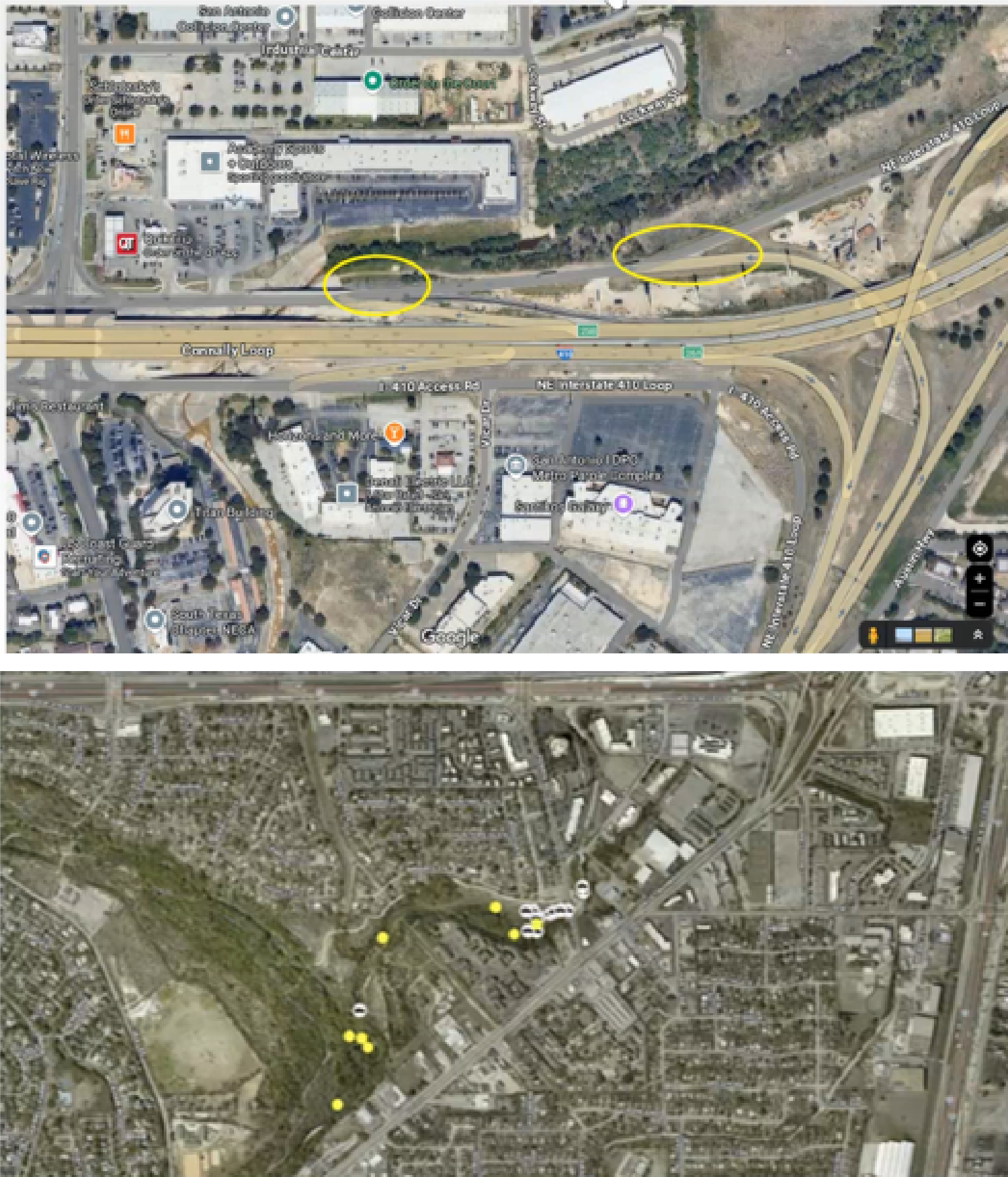 Figure 5b. 14 vehicles swept off access road near Beitel Creek.