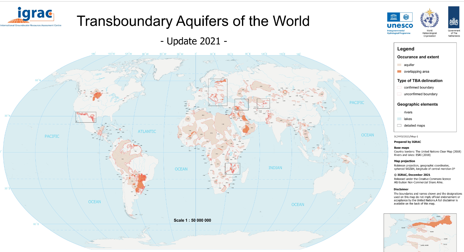 Transboundary aquifers of the world