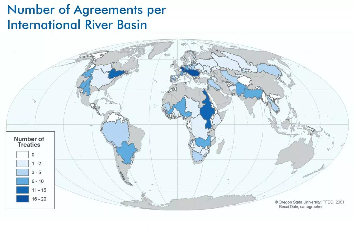 Number of Agreements per International River Basin