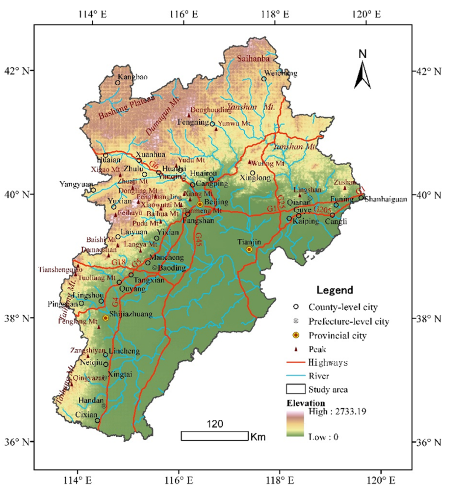 Digital Elevation Model of North China Plain (Zhang et al., Nature Sci. Rept., 2020)